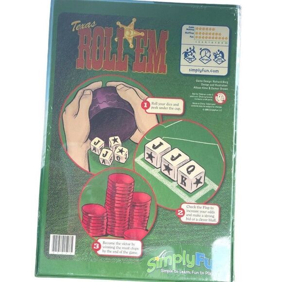 Simply Fun Texas Roll-Em Boardgame Family Game Night New In Box Unopened Fun - Picture 2 of 4